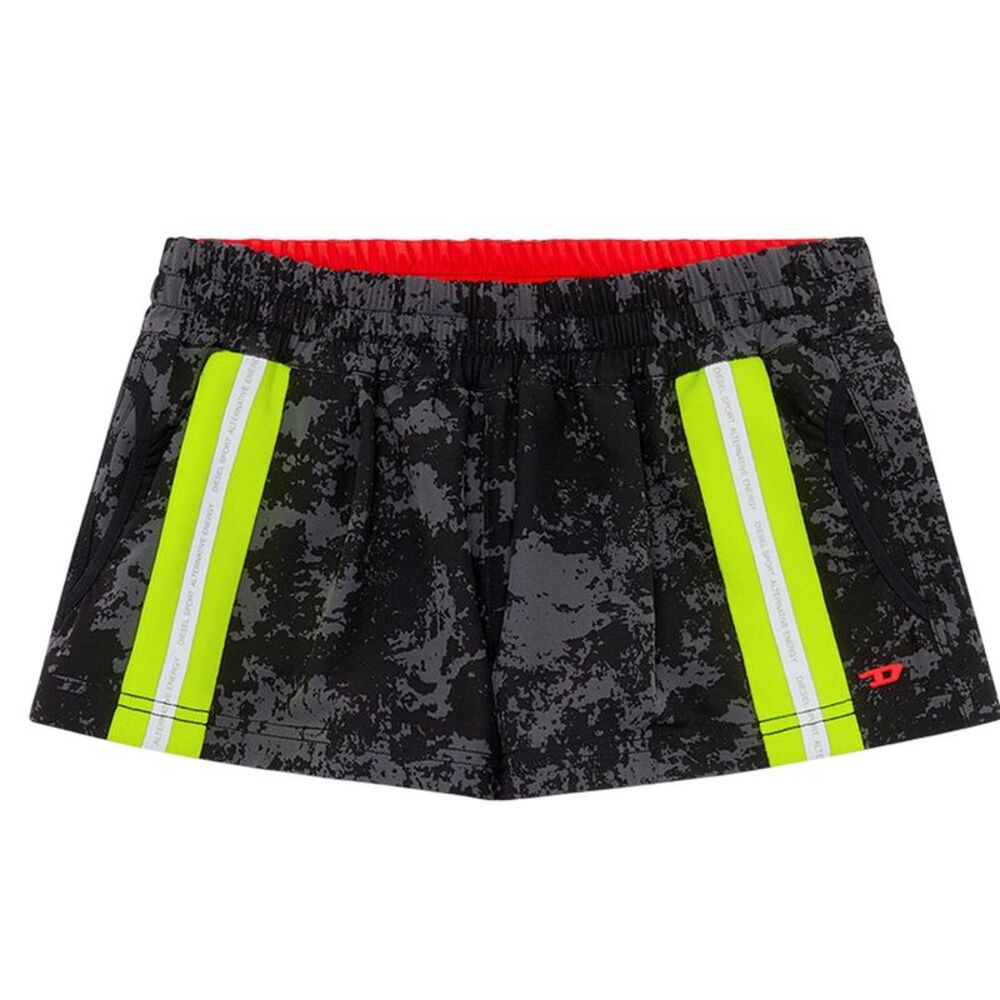 Diesel Womens/Ladies Lillian Cloud Print Mini Shorts / Gray/Black